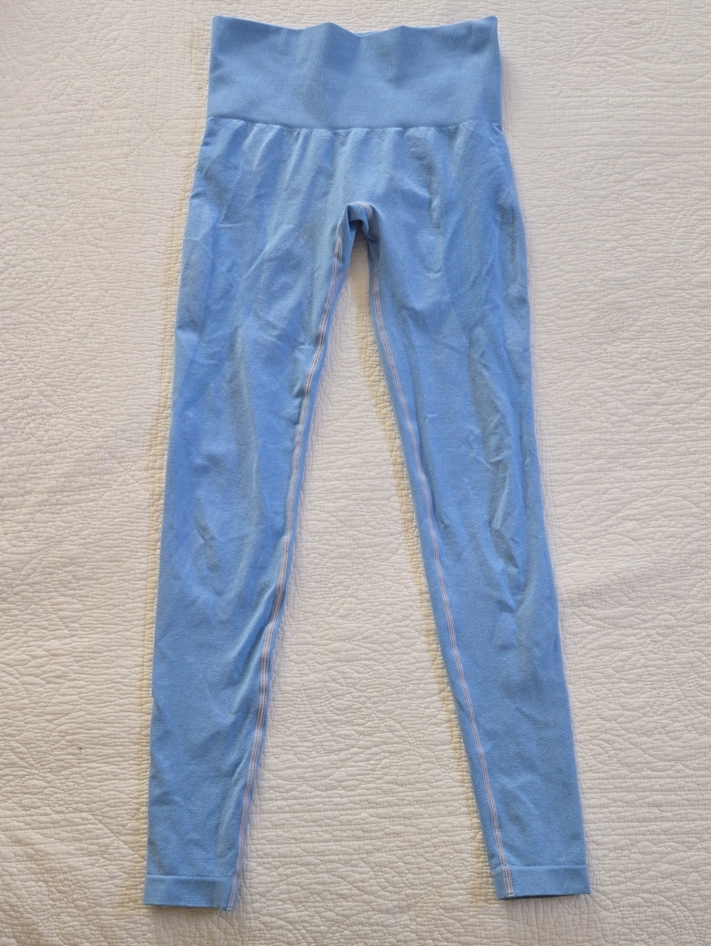 Women’s Light Blue High-Waist Stretch Leggings